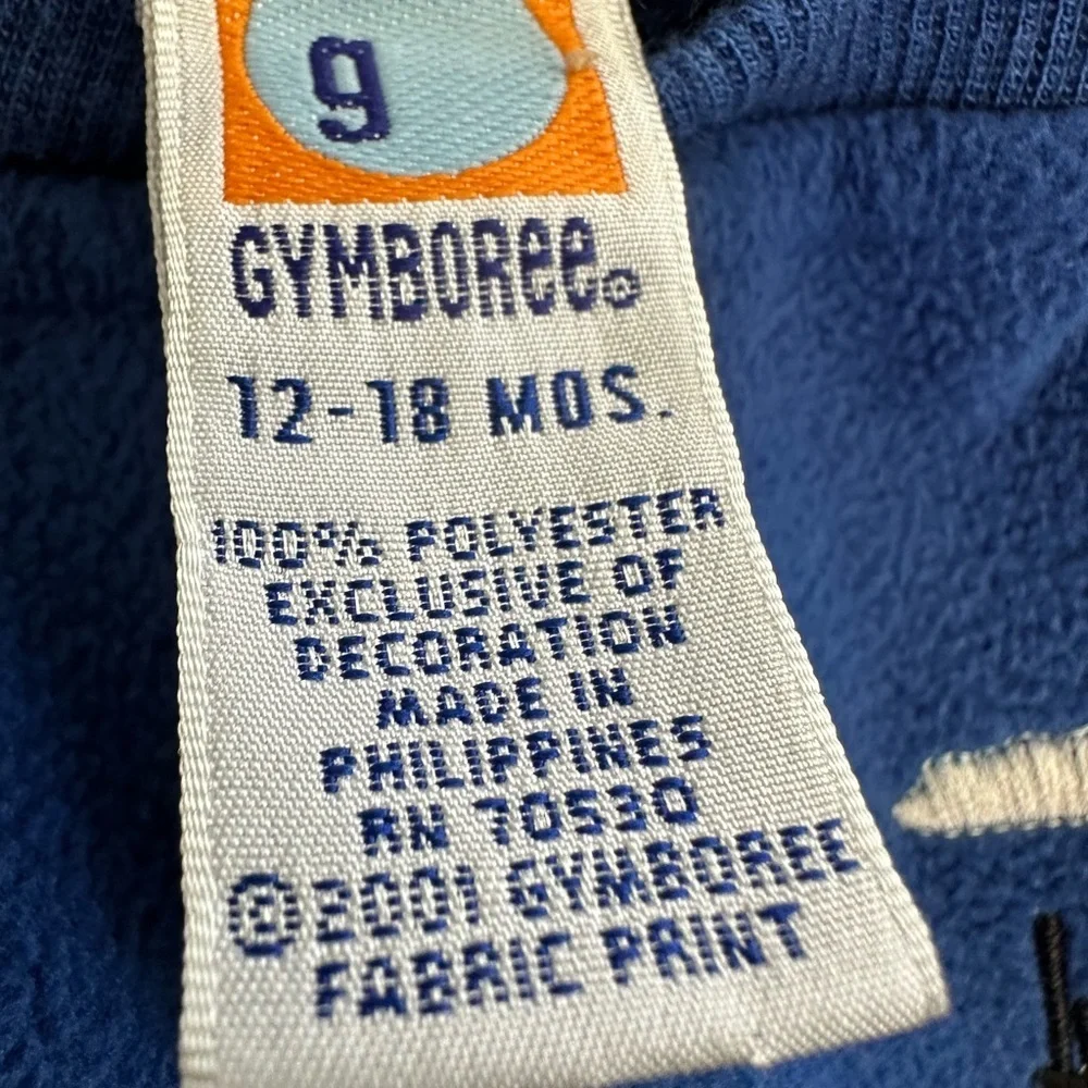 Vintage Y2K Gymboree Airplane Embroidered Coveralls Jumpsuit Cozy 12-18M Boy